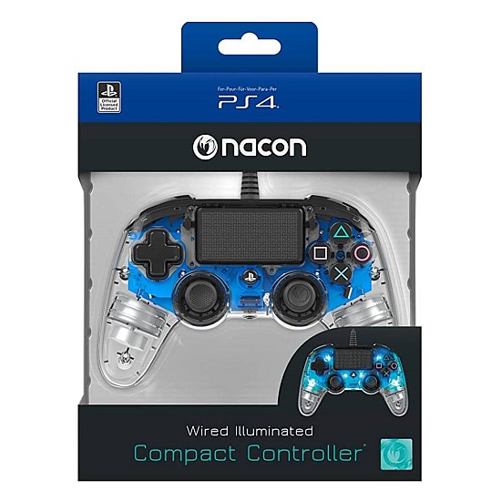 Nacon Wired Illuminated Compact Controller Light Edition: Blue