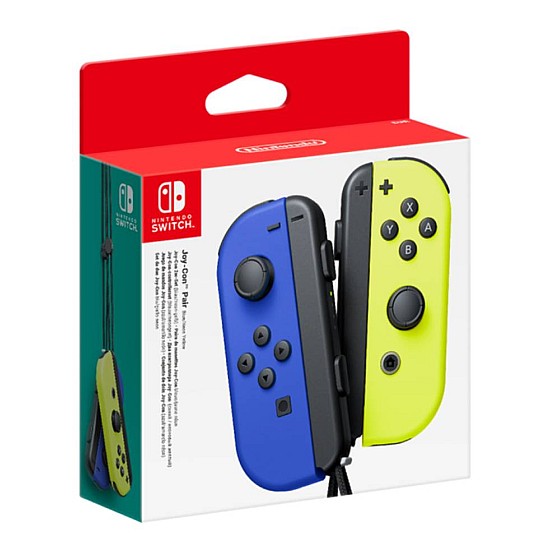 Joy Con Controller Pair Blue L & Neon Yellow R