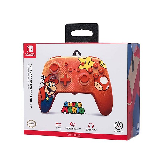 Controller Cu Wire Powera Mario Vintage Nintendo Switch