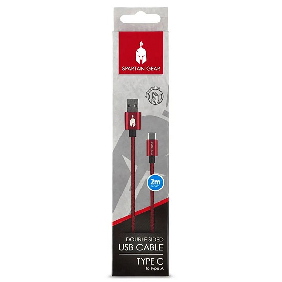 Cable Usb Dublu Spartan Gear Tip C 2m Red