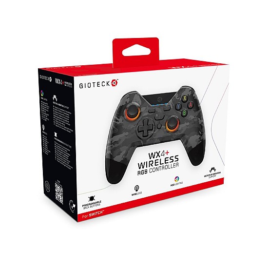Controller Without Wire Gioteck Wx4+ Rgb Dark Camo Nsw