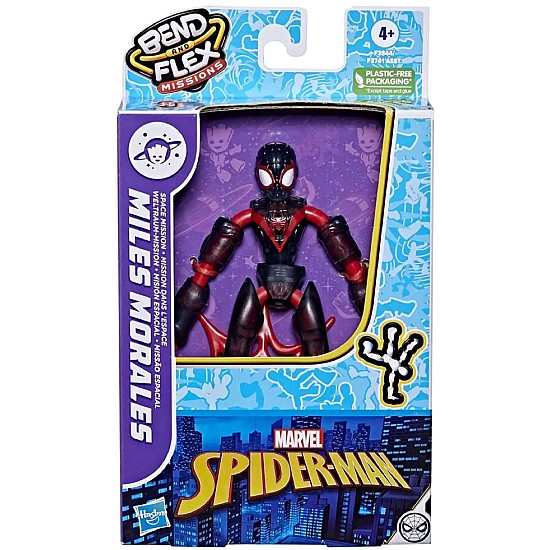Marvel Spider Man Bend And Flex Missions Miles Morales 15cm F3844
