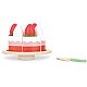 Small Wood Strawberry Cake (l40246)
