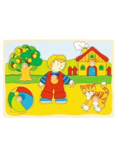 Puzzle Goki Cat, House Lift-out (57858)