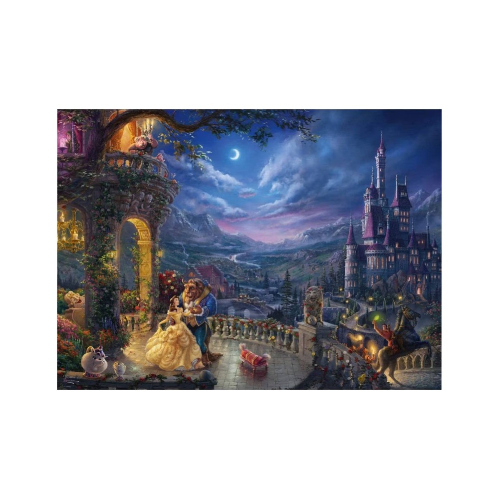 Puzzle Schmidt Thomas Kinkade Disney The Beauty and the Beast Dancing ...