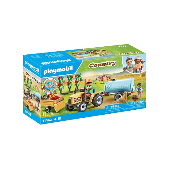 Playmobil Tractor With Trailer And Water Tank (71442)