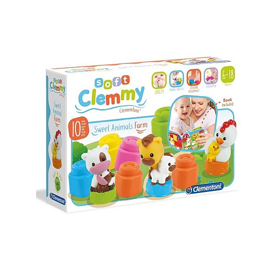 Baby Clementoni Soft Clemmy Set Sweet Animal Farm (1033-17174)