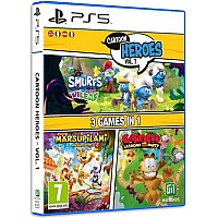 Cartoon Heroes Vol. 1 3 Games In 1 Smurfs Mission Vileaf & Marsupilami & Garfield Lasagna Party