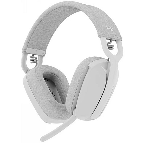 Headphones Logitech Zone Vibe 100 Lightweight Wireless Over Ear Noise Canceling Microphone Off White