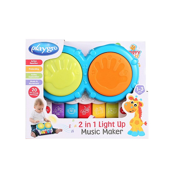 Playgro Jerrys Class 2 In 1 Light Up Music Maker