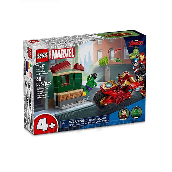 Lego Marvel Iron Man With Bike And The Hulk (76287)