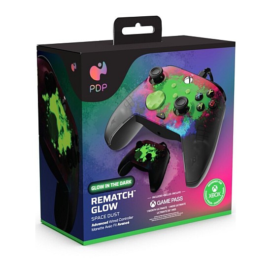 Pdp Rematch Wired Controller Glow Space Dust