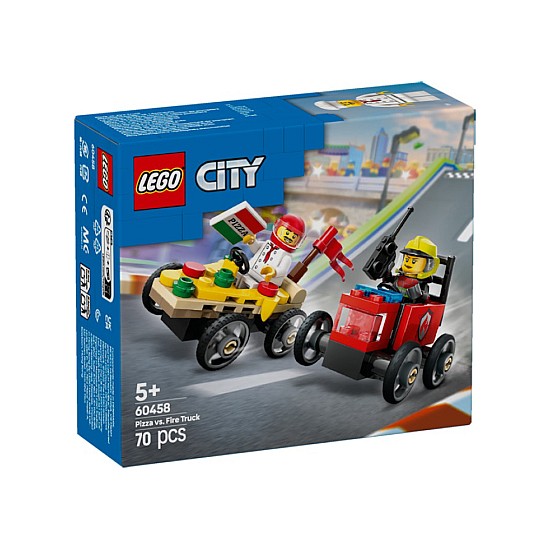 Lego City Pizza Vs. Fire Truck Race Car Pack (60458)