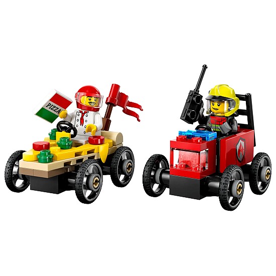 Lego City Pizza Vs. Fire Truck Race Car Pack (60458)