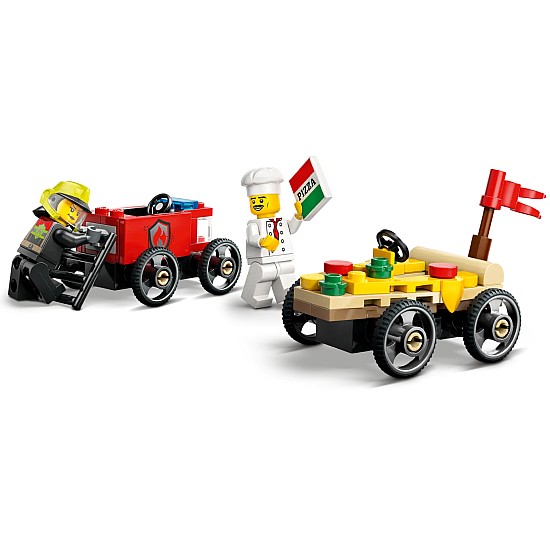 Lego City Pizza Vs. Fire Truck Race Car Pack (60458)