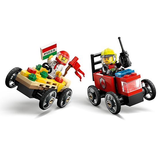 Lego City Pizza Vs. Fire Truck Race Car Pack (60458)