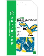 Bandai Nanoblock Animal Perroquet Bleu Et Jaune Building Block (nbc343)