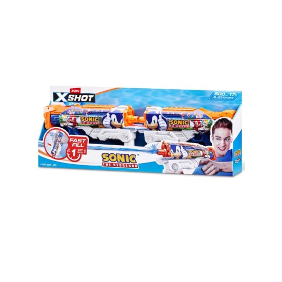 X- Shot Water Fast-fill Skins Sonic The Hedgehog Hyperload Water Blaster (2 Pack) (118111)