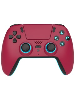 Trade Invaders Wireless Bluetooth Controller For Ps5 Led Cherry Red